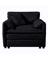 Streamdale Chenille Accent Chairs (Set of 2) - Black