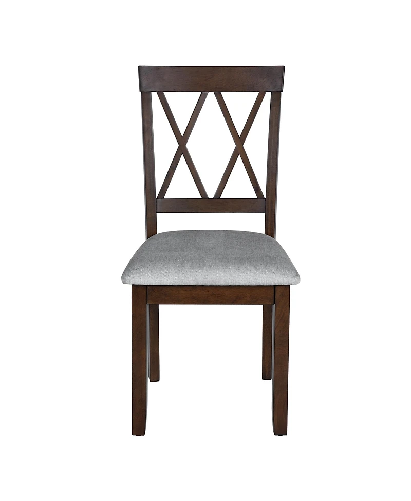 Natural 3-Piece Dining Set with Drop Leaf Table & Upholstered Chairs