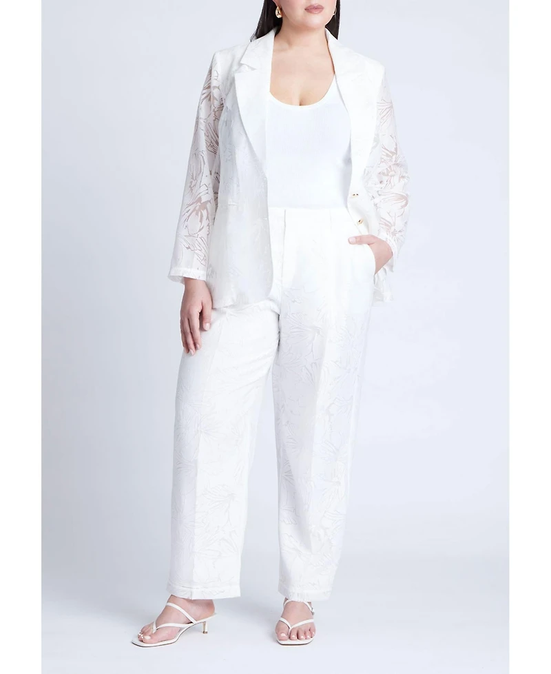 Eloquii Women's Burnout Blazer