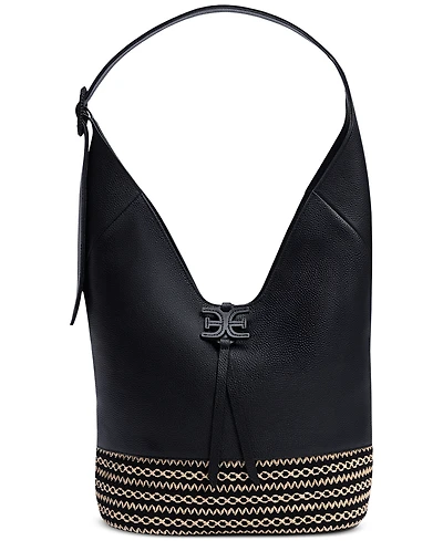 Sam Edelman Khiara Espadrille Large Leather Hobo Bag