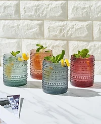 The Wine Savant Khen Art Deco Hobnail Glasses, Set of 4