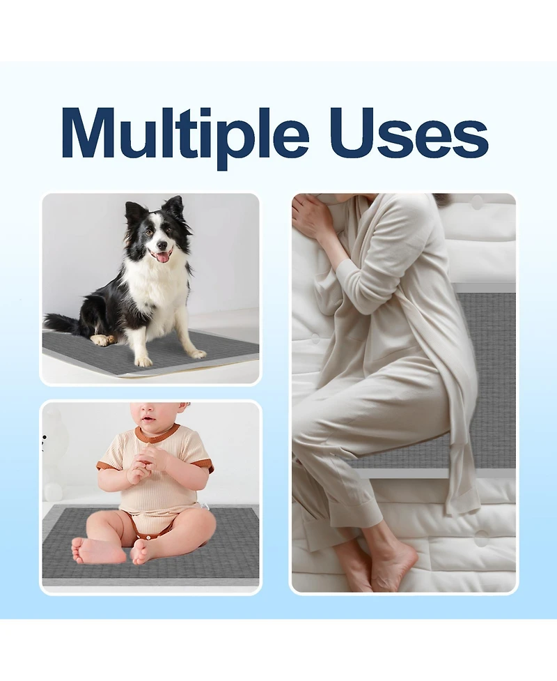 HoneyCare All-Absorb Puppy Training Pads, Ultra Absorbent and Odor Eliminating, Leak-Proof 5-Layer Potty Training Pads with Quick-Dry Surface 22"