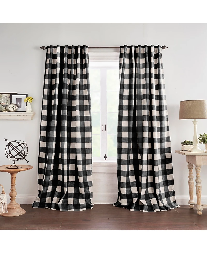 Elrene Home Fashions Grainger Buffalo Check Blackout Window Curtain