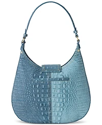 Brahmin Fallon Denim Secour Medium Leather Shoulder Bag