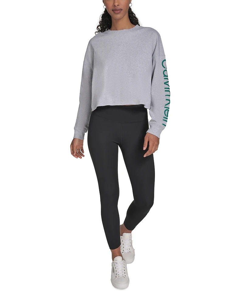 Calvin Klein Performance Women's Logo Cropped Long-Sleeve