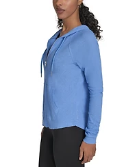 Calvin Klein Performance Ruched-Sleeve Zip Hoodie