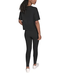 Calvin Klein Performance Women's Cotton Raised Logo Cropped T-Shirt