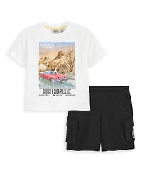 Scotch & Soda Big Boys 2-Piece T-Shirt and Shorts Set