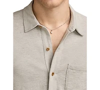 Lucky Brand Men's Linen Short Sleeve Button Down Shirt