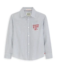 Scotch & Soda Big Boys Graphic Oxford Shirt