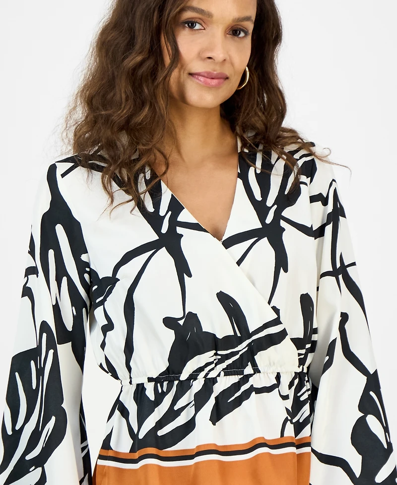 I.n.c. International Concepts Petite Printed Peplum Top