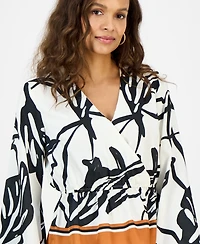 I.n.c. International Concepts Petite Printed Peplum Top