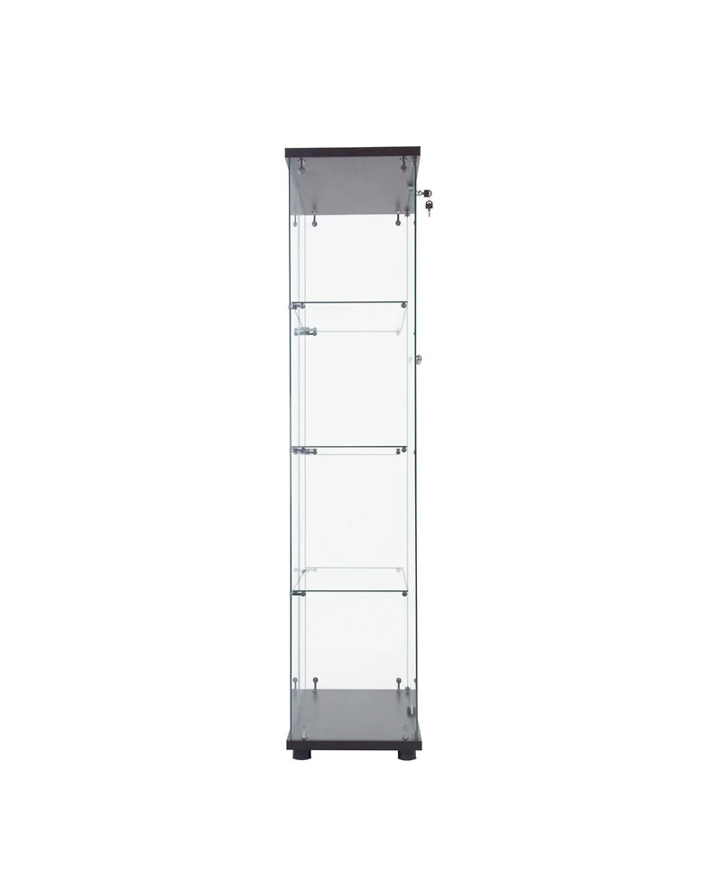 Streamdale Led Strip Light Glass Display Cabinet - Black