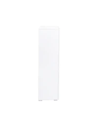 Streamdale Storage Cabinets with aluminum strip lamp,with Glass Shelves, for Living Room/Bedroom/Office