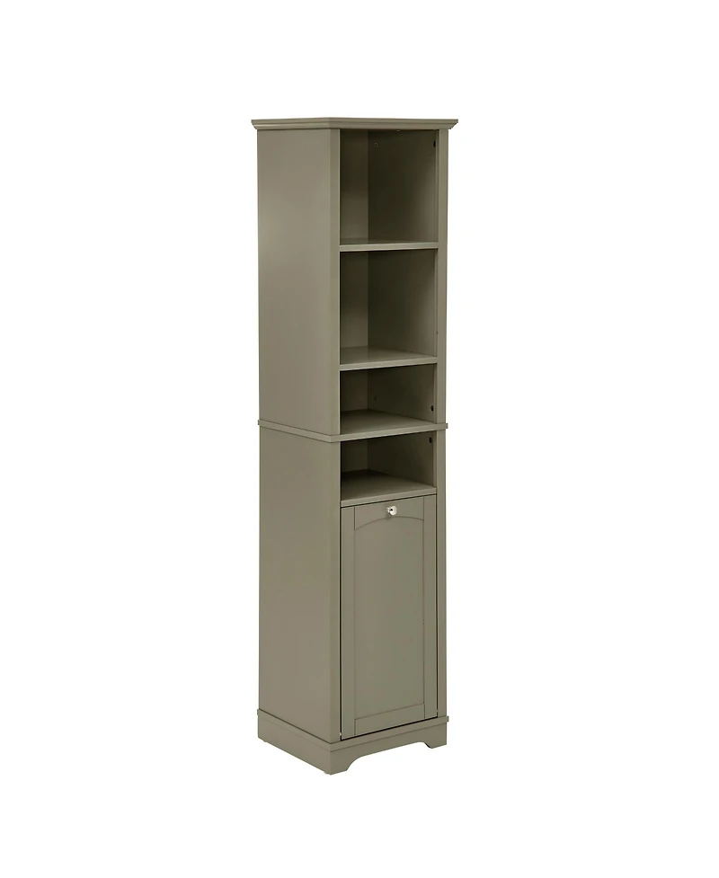 Streamdale 64" Multipurpose Storage Cabinet (w/ Laundry Hamper, Hidden Storage