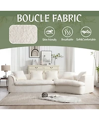 Streamdale Cozy Boucle Sofa Triple Seat with Unique Design