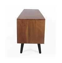 Streamdale 58x14x17.5" Asther Acacia Wood Tv Cabinet