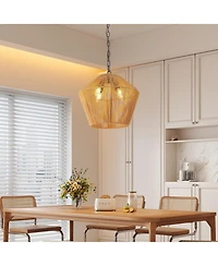 Streamdale Boho Hemp Rope Pendant Light for Kitchen or Home