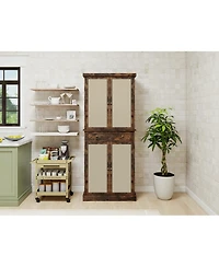 Streamdale 4 Door Cabinet with 1 Drawer, with 4 Adjustable Inner Shelves, Storage Cabinet