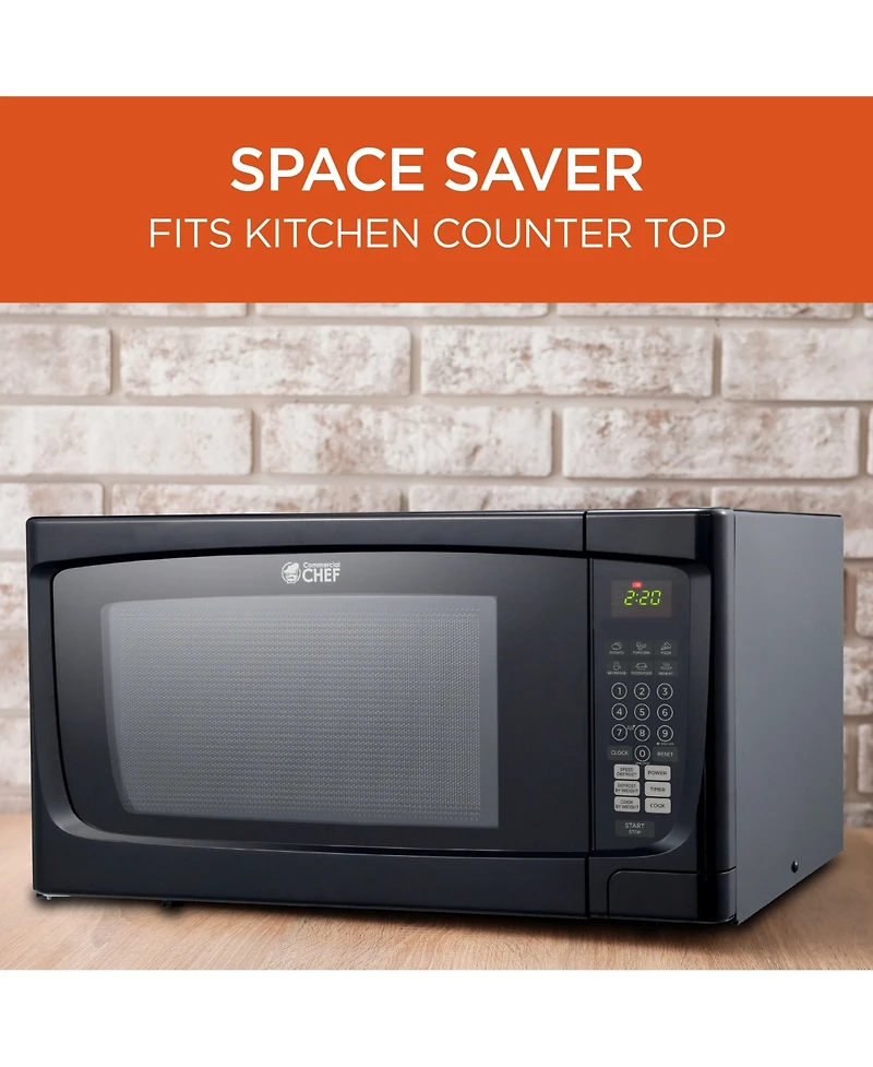 1.6 Cu. Ft. Counter Top Microwave, black