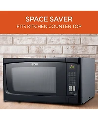 1.6 Cu. Ft. Counter Top Microwave, black