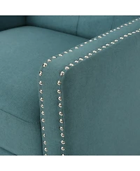 Streamdale Classic Teal Fabric Push Back Chair