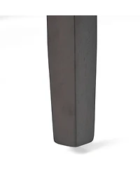Streamdale Walnut Brown Reconstituted Bycast Leather Barstools with Rubberwood Legs (Set of 2)