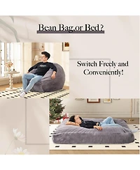 Streamdale Giant Convertible Bean Bag Lazy Chair to Bed, Machine Washable