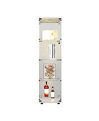 Streamdale Led Display Cabinet, 4 Shelves, White