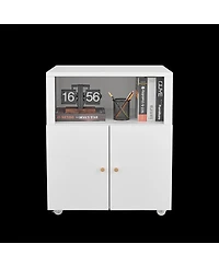 Streamdale Mobile Printer Stand with File Cabinet