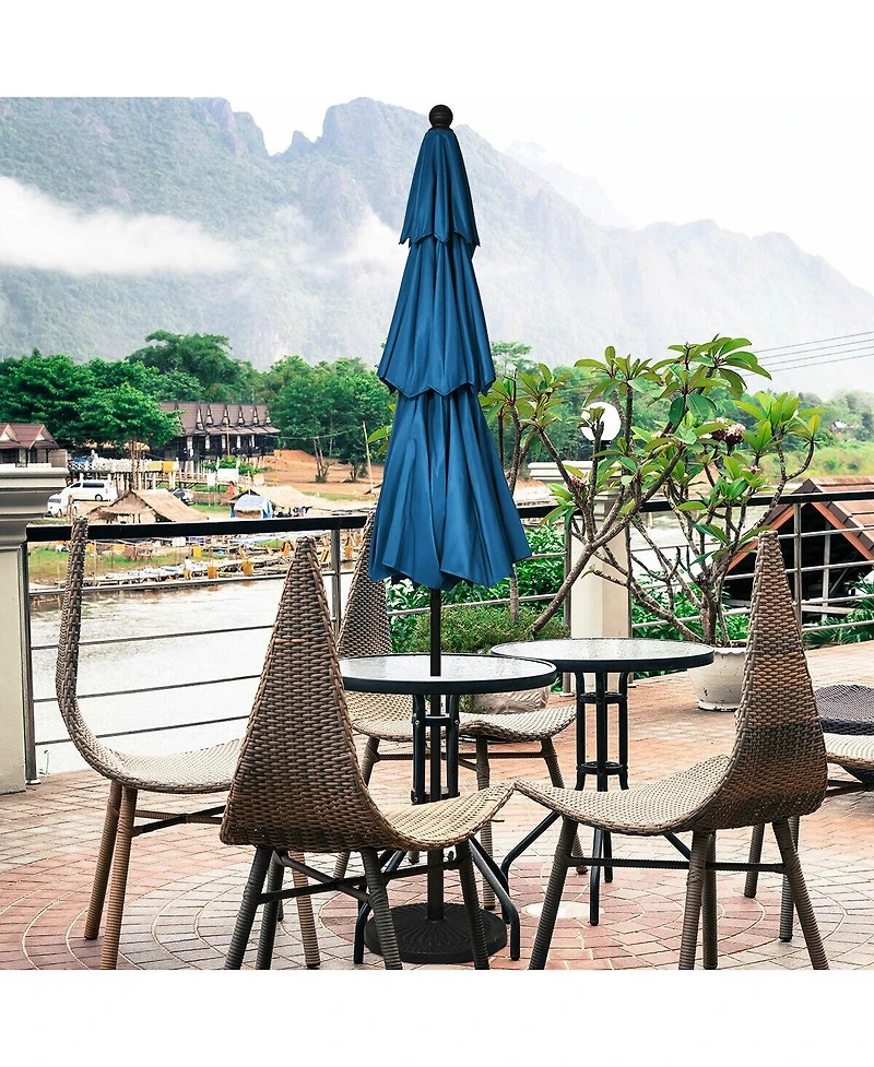 10 Feet 3 Tier Outdoor Patio Umbrella with Double Vented