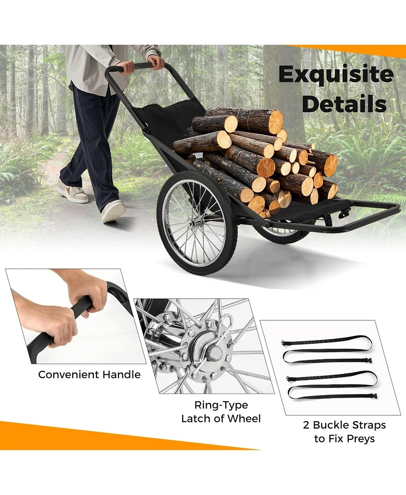 550 Lbs Folding Deer Game Cart with Polyester Liner for Hunting