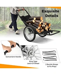 550 Lbs Folding Deer Game Cart with Polyester Liner for Hunting