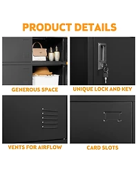 Streamdale 9-Door Employee Storage Locker (Black)