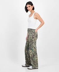 Madden Girl Juniors' 90s Fit Camo-Print Jeans