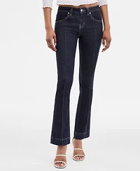 Madden Girl Juniors' Mid-Rise Pintuck Bootcut Jeans