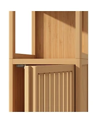 Streamdale Tall & Slim Bamboo Cabinet with Shutter Door