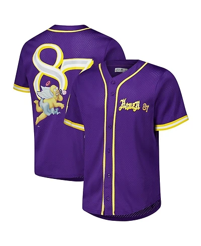 Freeze Max Men's Purple the Simpsons Homer '87 Baseball Jersey