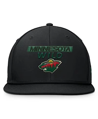 Fanatics Men's Black Minnesota Wild Authentic Pro Prime Snapback Hat