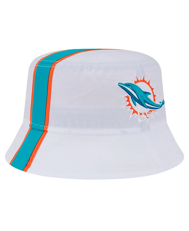 New Era Men's White Miami Dolphins Helmet Bucket Hat