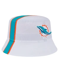 New Era Men's White Miami Dolphins Helmet Bucket Hat
