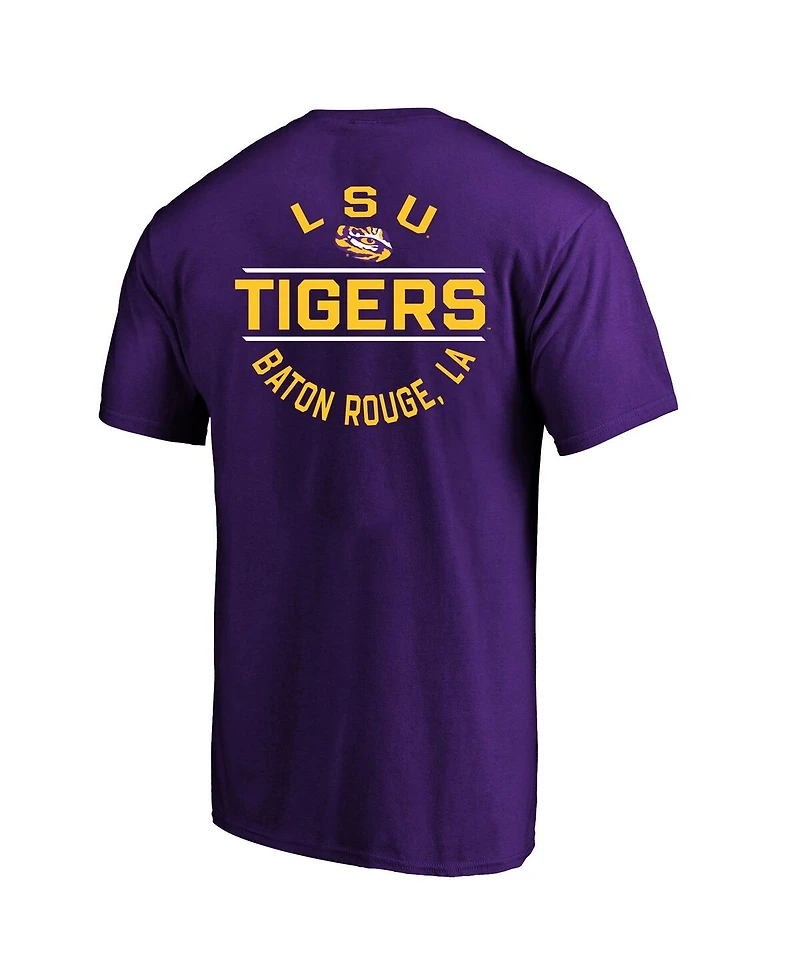 Fanatics Men's Purple Lsu Tigers Big Tall Fast Break 2 Hit T-Shirt