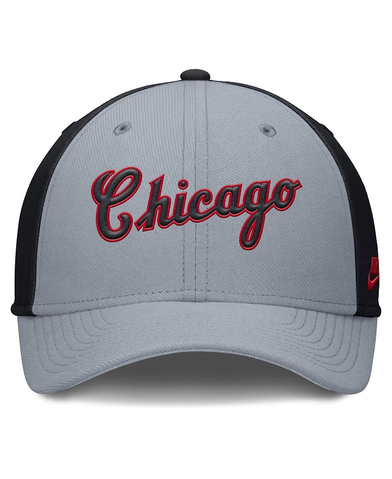 Nike Men's Gray/Navy Chicago White Sox Rise Swoosh Performance Flex Hat