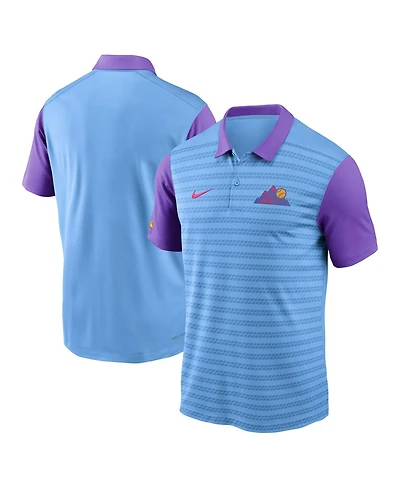 Nike Men's Light Blue/Purple Colorado Rockies 2025 City Connect Authentic Collection Victory Performance Polo Shirt