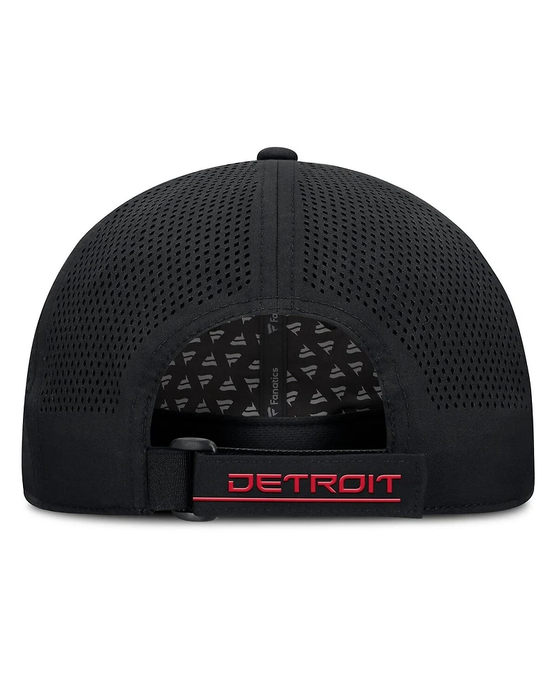 Fanatics Men's Black Detroit Red Wings Driver Adjustable Hat