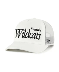 '47 Brand Men's and Women's Cream Kentucky Wildcats Foundation Script Adjustable Trucker Hat