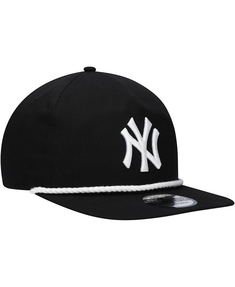 New Era Men's Black New York Yankees Golfer Snapback Hat