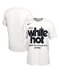 Nike Men's and Women's White Miami Heat 2025 Nba Playoffs On-Court Mantra T-Shirt