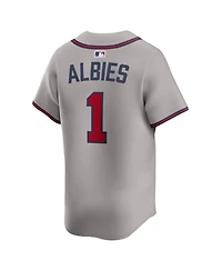 Nike Men's Ozzie Albies Gray Atlanta Braves Road Limited Player Jersey
