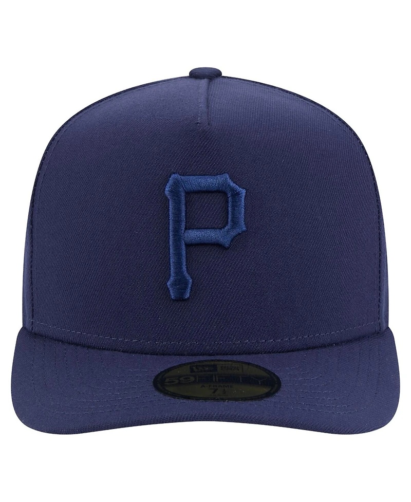 New Era Men's Navy Pittsburgh Pirates Color Pack A-Frame 59FIFTY Fitted Hat